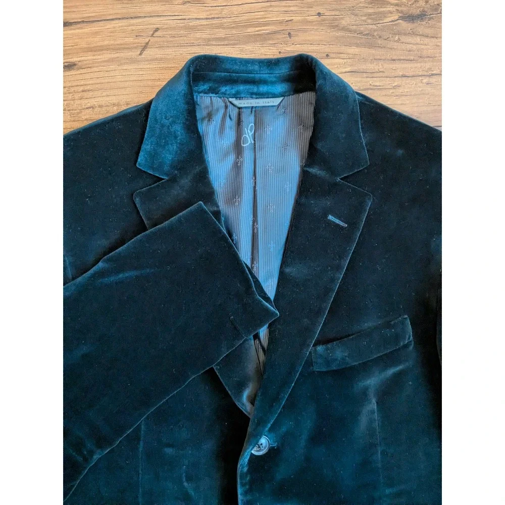 NWOT John Varvatos Mens Bue Velvet Blazer Jacket‎ Made in Italy 40S? READ